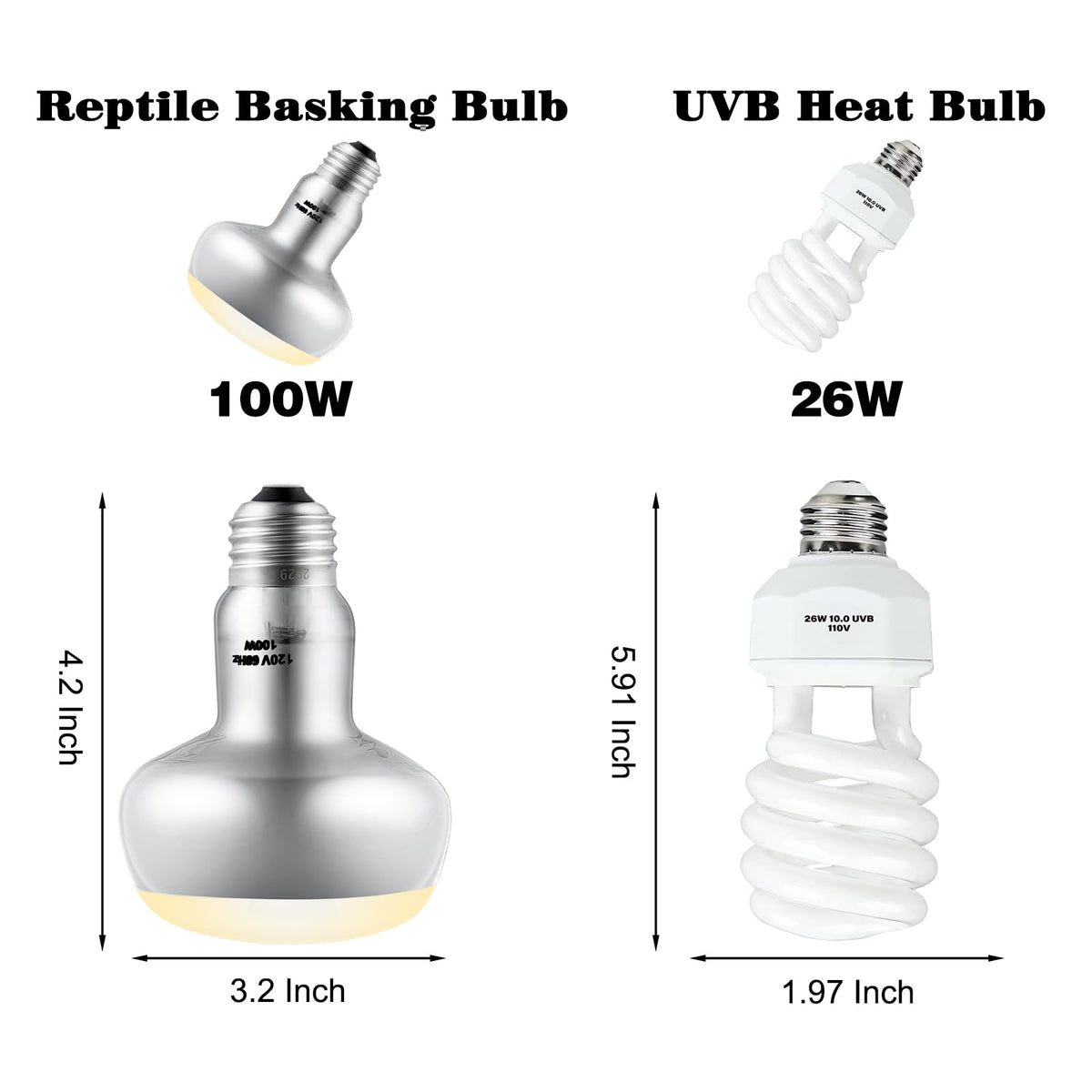 15inch Dual Reptile Light Fixture with Bulb Kit X445
