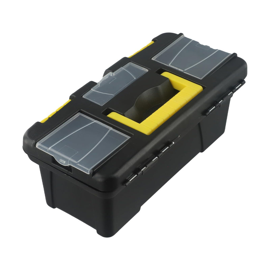 10-Inch Plastic Toolbox with Metal Hinges and 4 Latches F9442