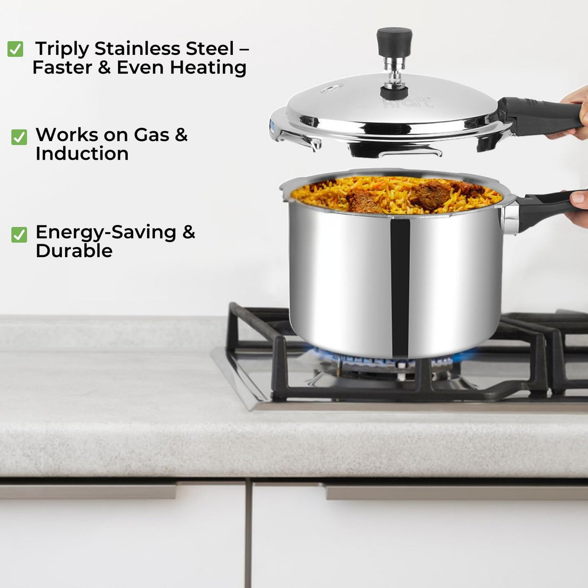 3 Litres Stainless Steel Pressure Cooker B802370