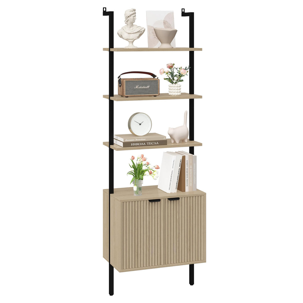 73" Tall Bookshelf with Cabinet C155584