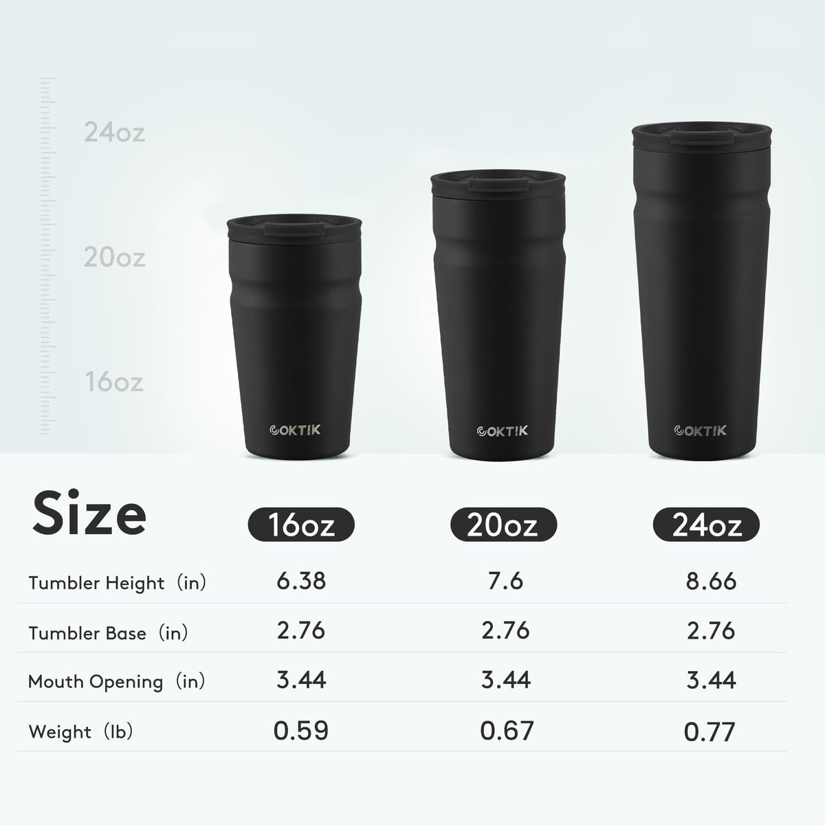 16oz Insulated Stainless Steel Coffee Tumbler with Lid N381