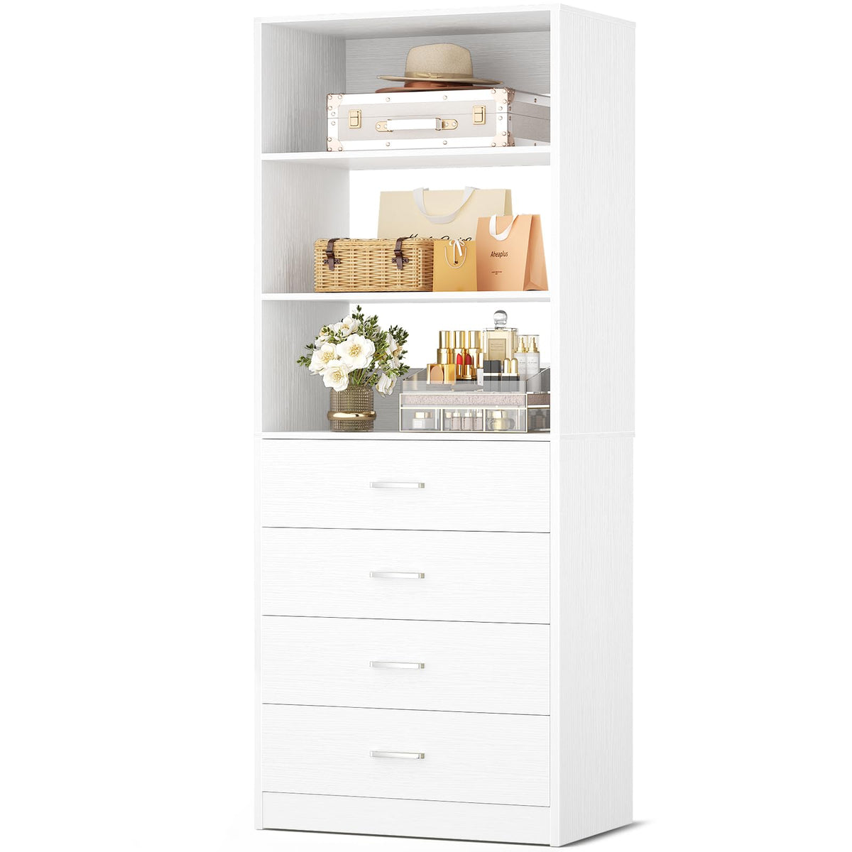 Wood Closet Organizer with 4 Drawers Z4190