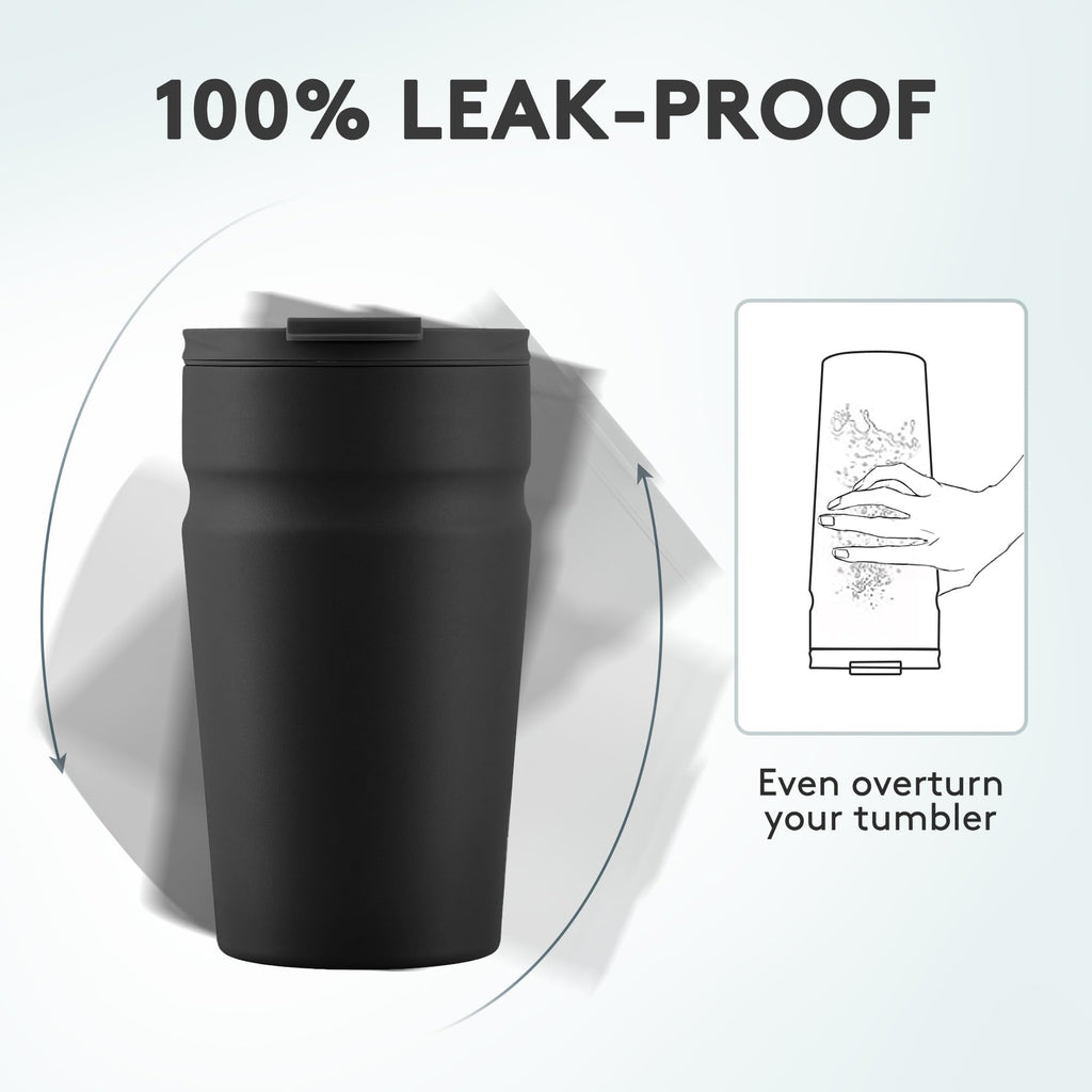 16oz Insulated Stainless Steel Coffee Tumbler with Lid N381