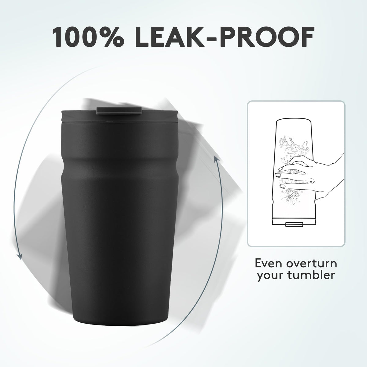 16oz Insulated Stainless Steel Coffee Tumbler with Lid N381