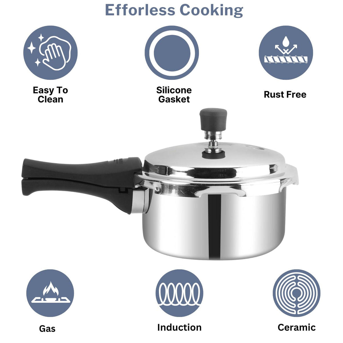3 Litres Stainless Steel Pressure Cooker B802370