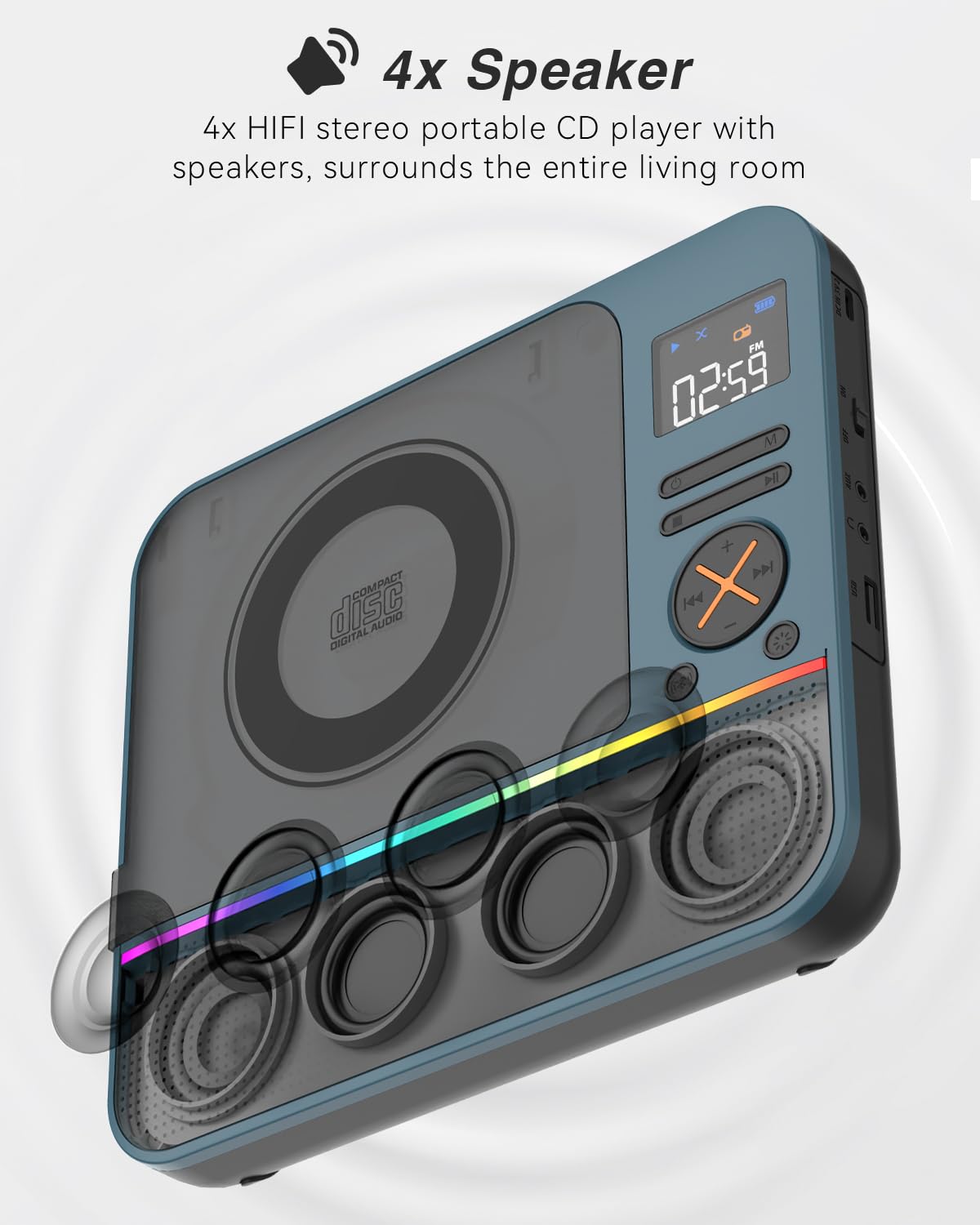 Portable CD Player with Bluetooth N47838