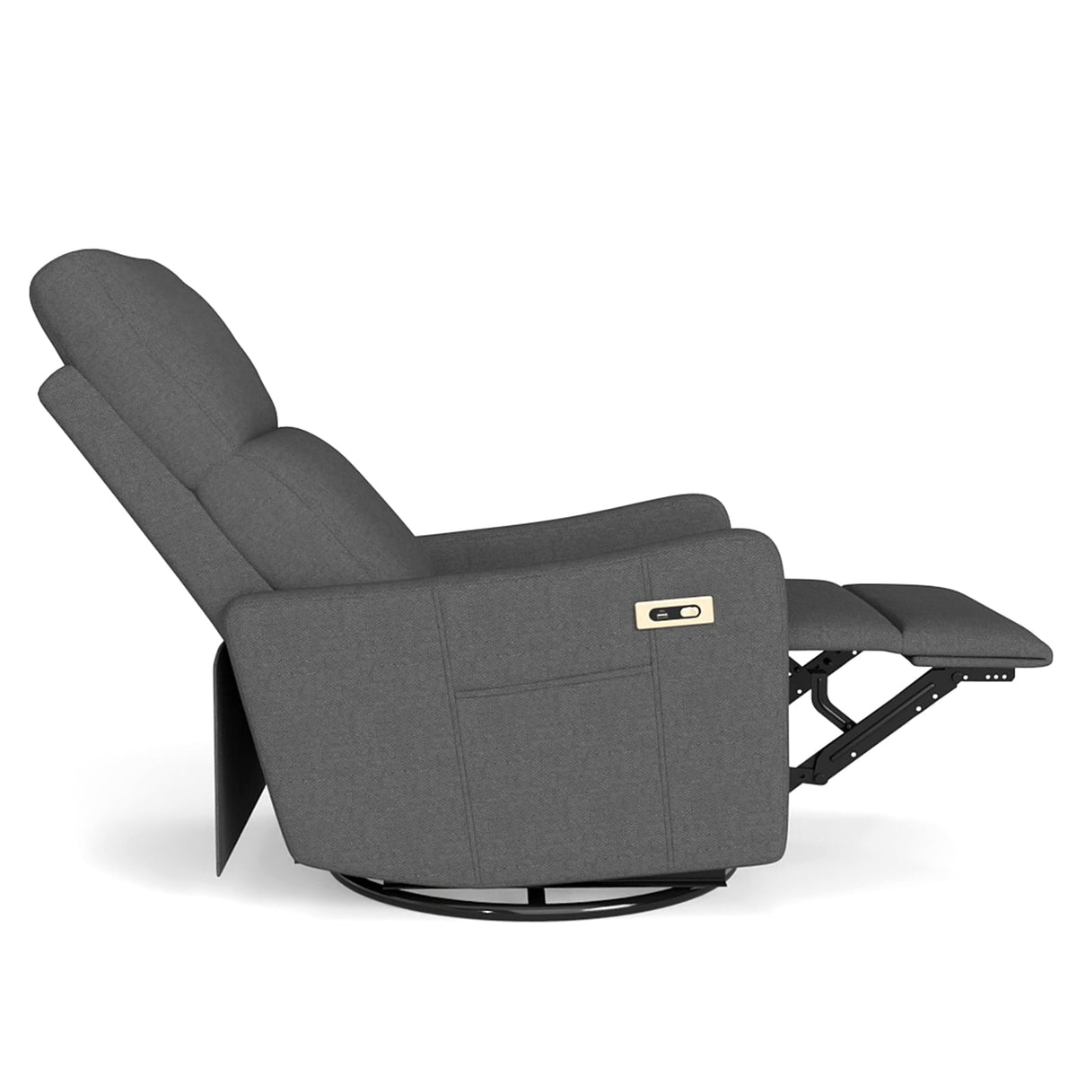 Dark Gray Swivel Rocker Recliner Chair Z555