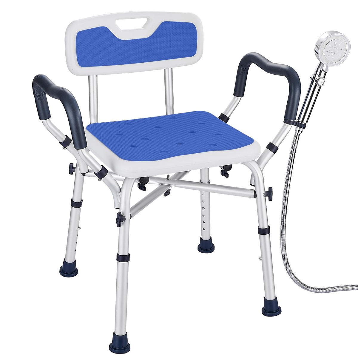 Blue Adjustable Shower Chair U2529