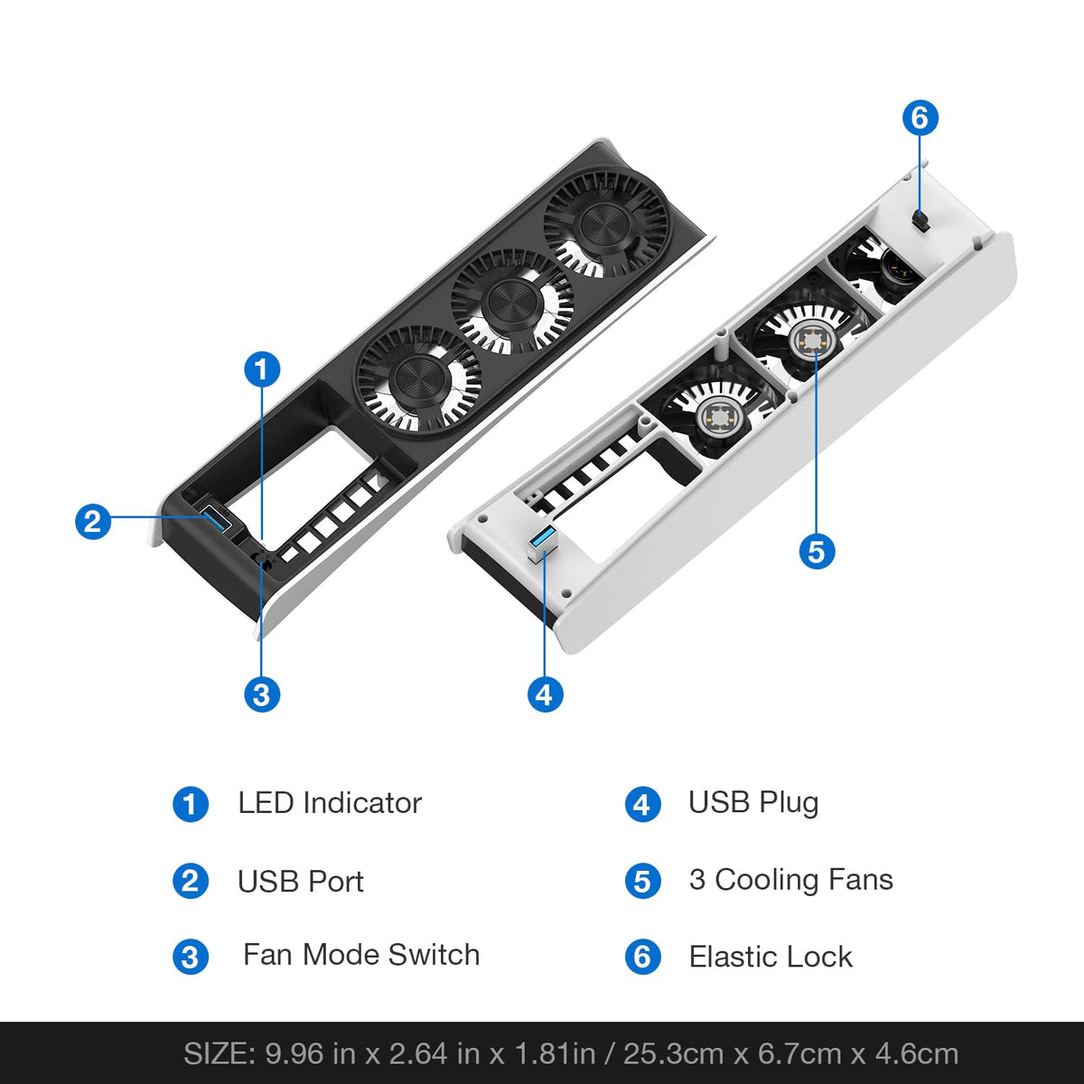 Cooling Fan with LED Light H6530