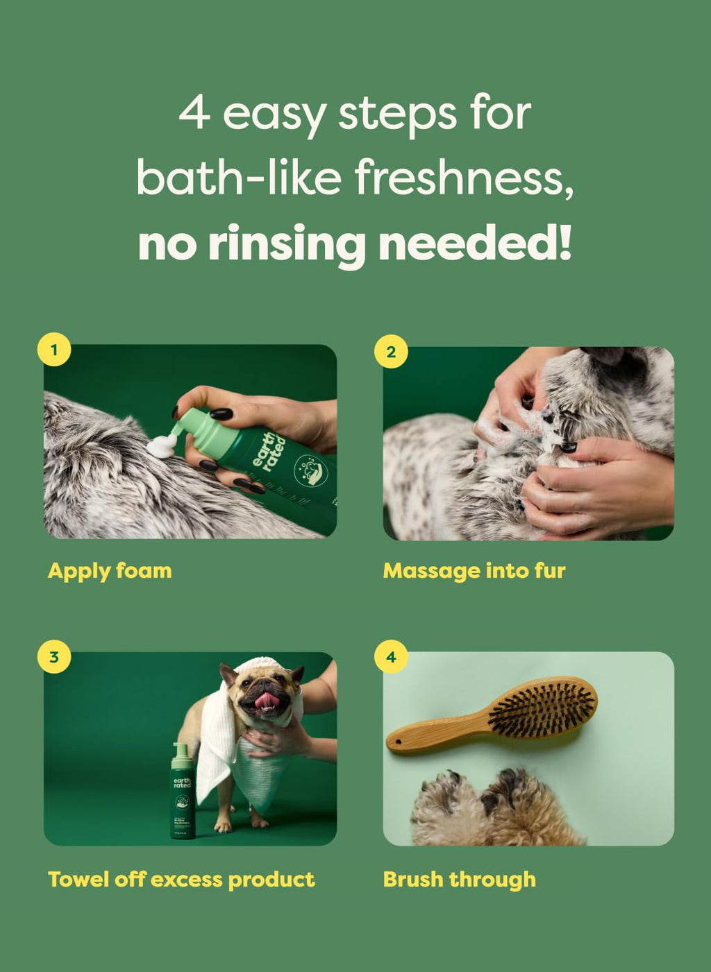 Waterless Shampoo & Conditioner, White Tea & Basil, 7 oz Z515869