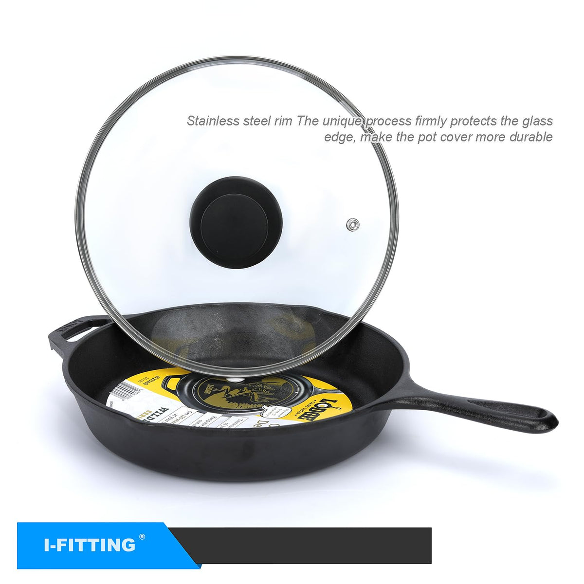 12 Inch Tempered Glass Lid with Steam Vent J32061