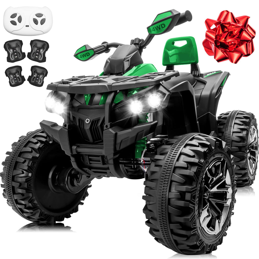 Green 24V 4 Wheeler ATV with Remote Control K454