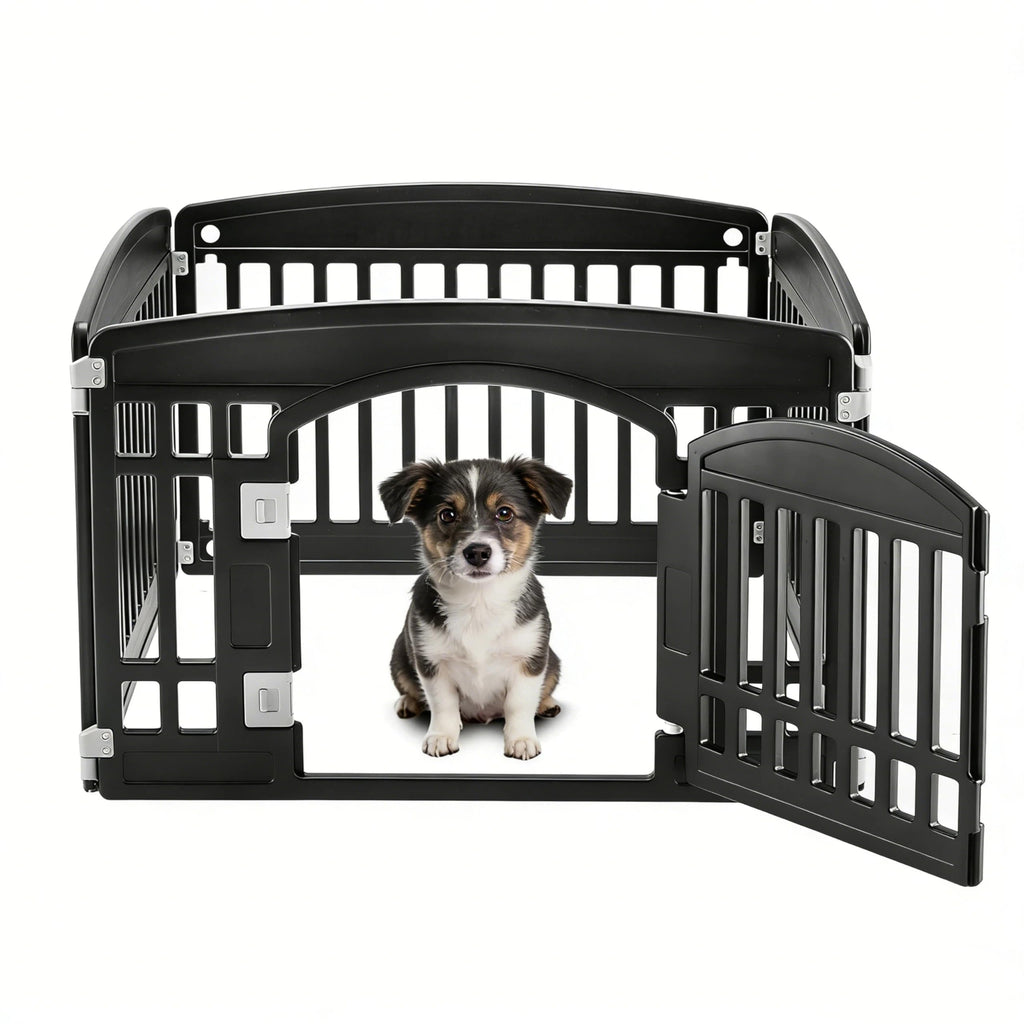24" 4-Panel Black Dog Playpen X592