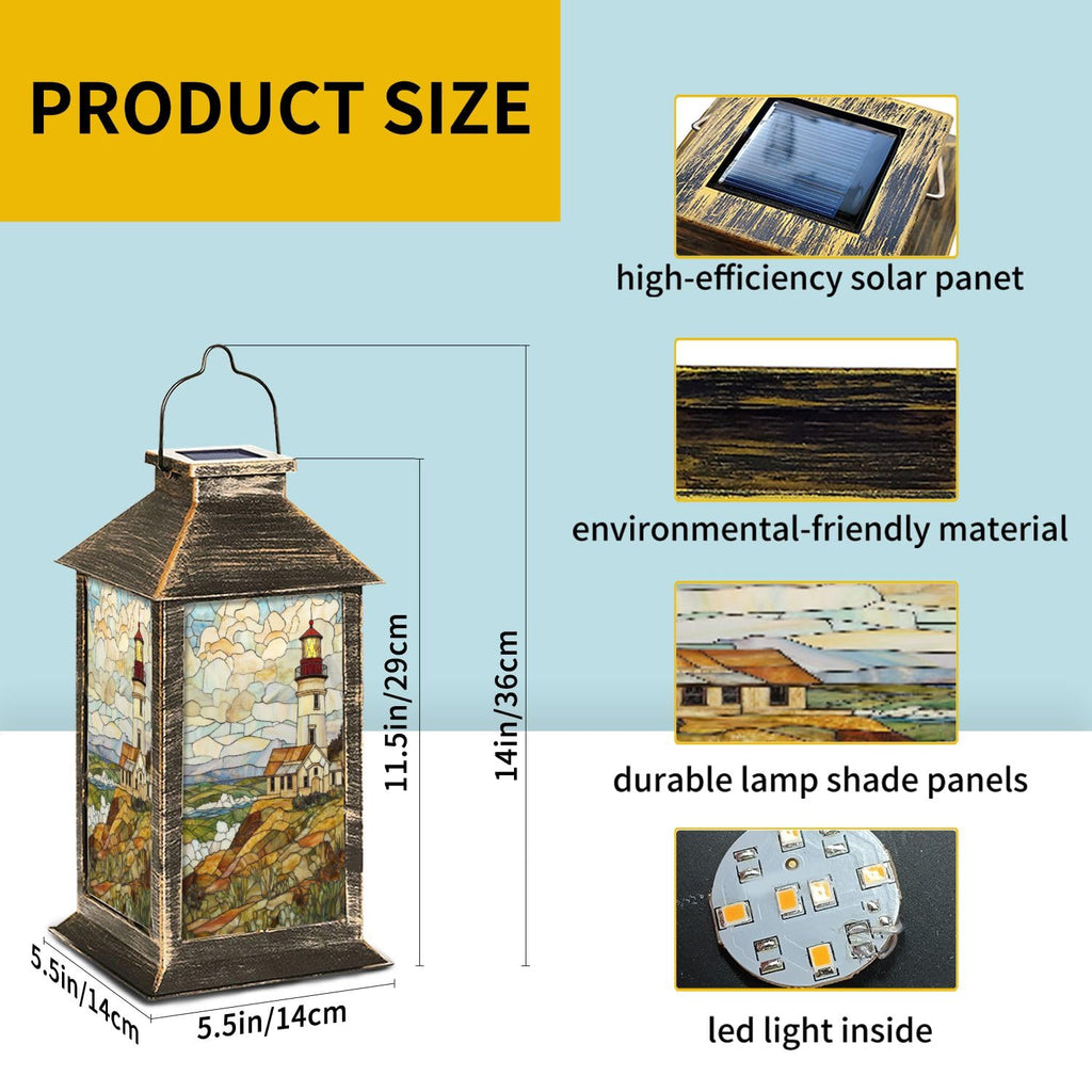 Solar Powered Outdoor Waterproof Hanging Lantern 1 Pack Y980