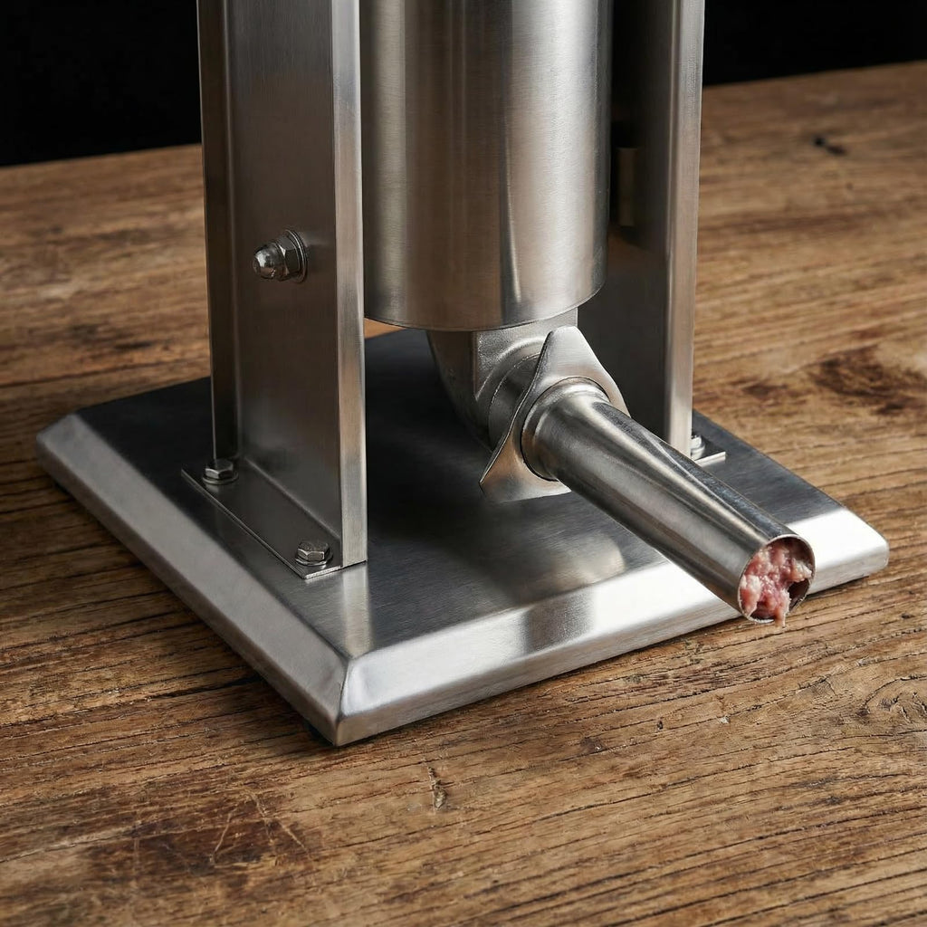 7 L Vertical Stainless Steel Sausage Stuffer with 4 Stuffing Tubes E4513