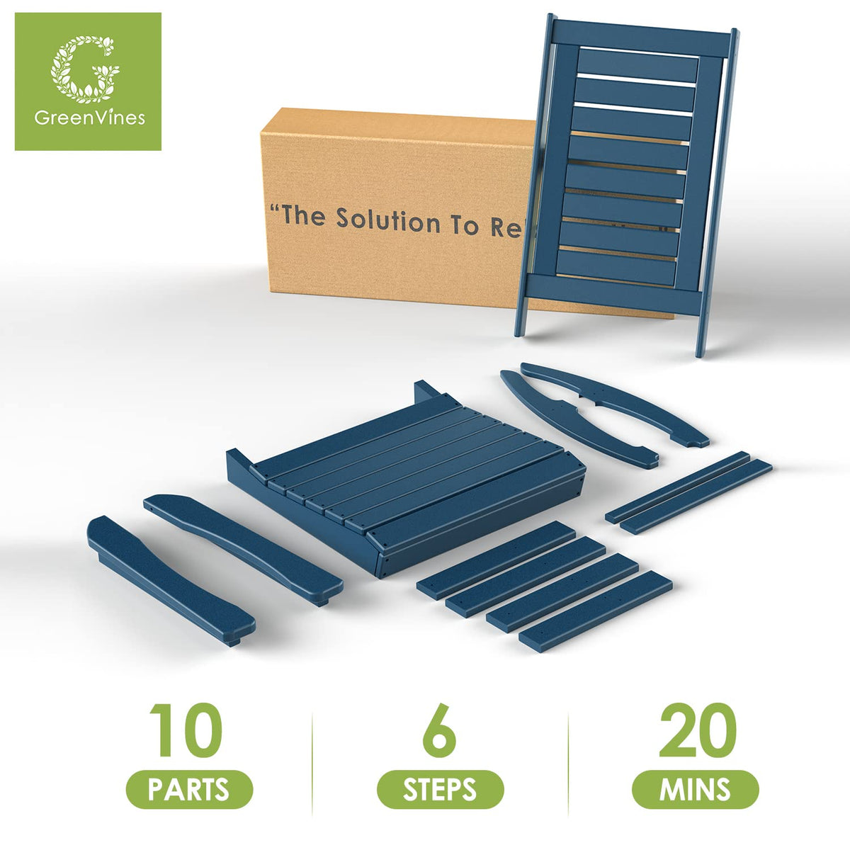 Oversized Outdoor Rocking Chairs Set of 2 Blue Q57279