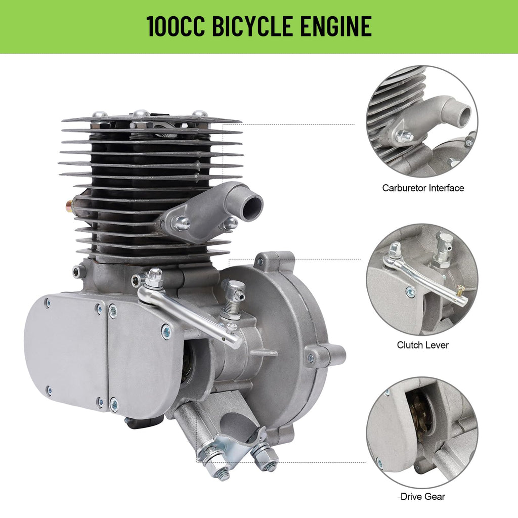 2 Stroke 100cc Bicycle Engine Kit with 44 Tooth Sprocket V300023