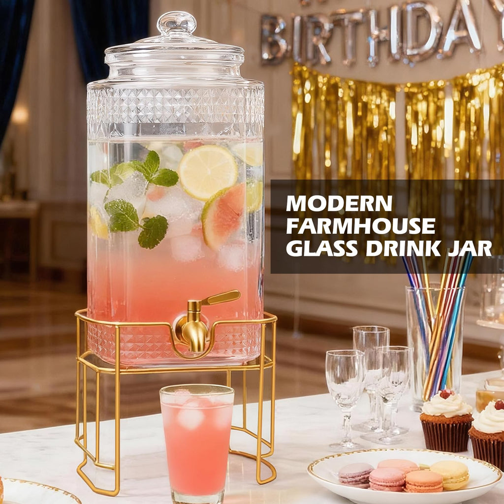 2 Gallon Stainless Steel Beverage Dispenser with Stand Z86656