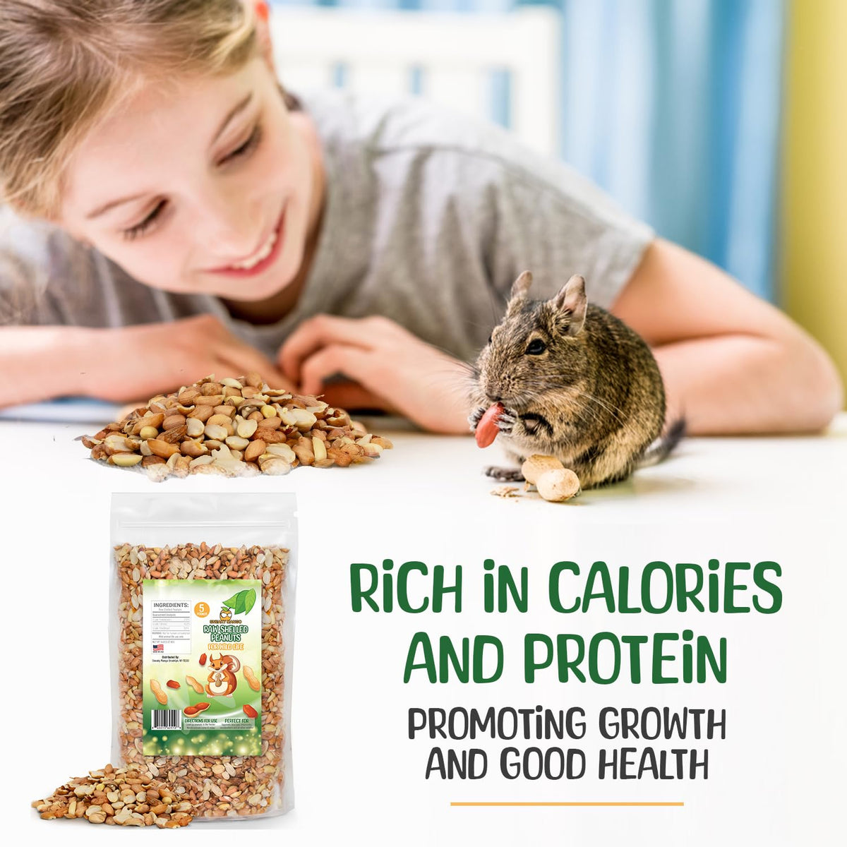 Raw Shelled Peanuts 5 Pounds K9559