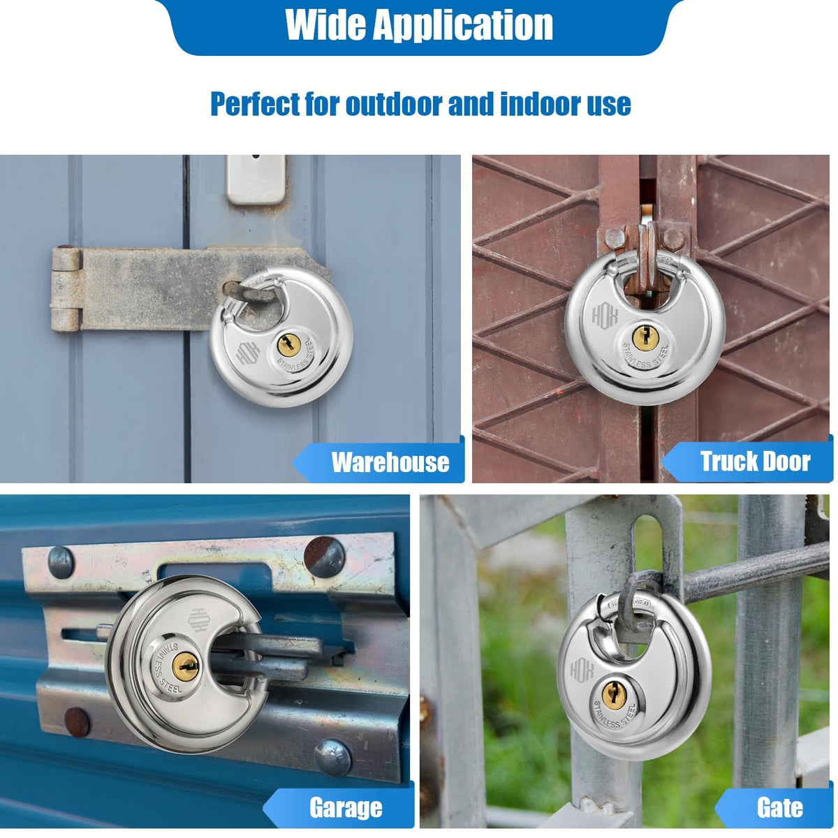 Keyed-Alike Disc Padlock 4-Pack N9663