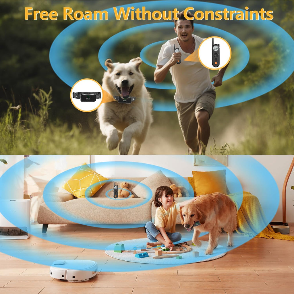 Wireless Dog Fence & Training Collar for 2 Dogs S17166