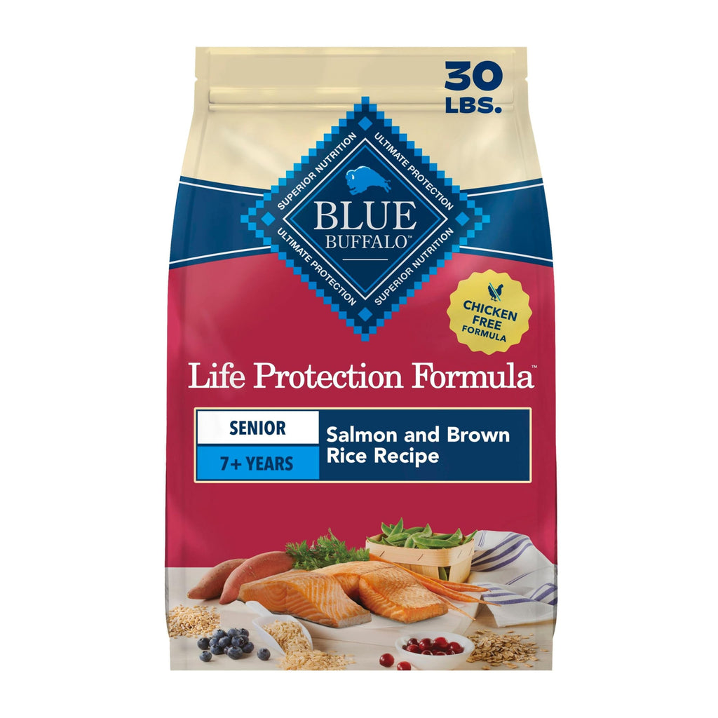 Salmon Senior Dry Dog Food, 30 lb U859544