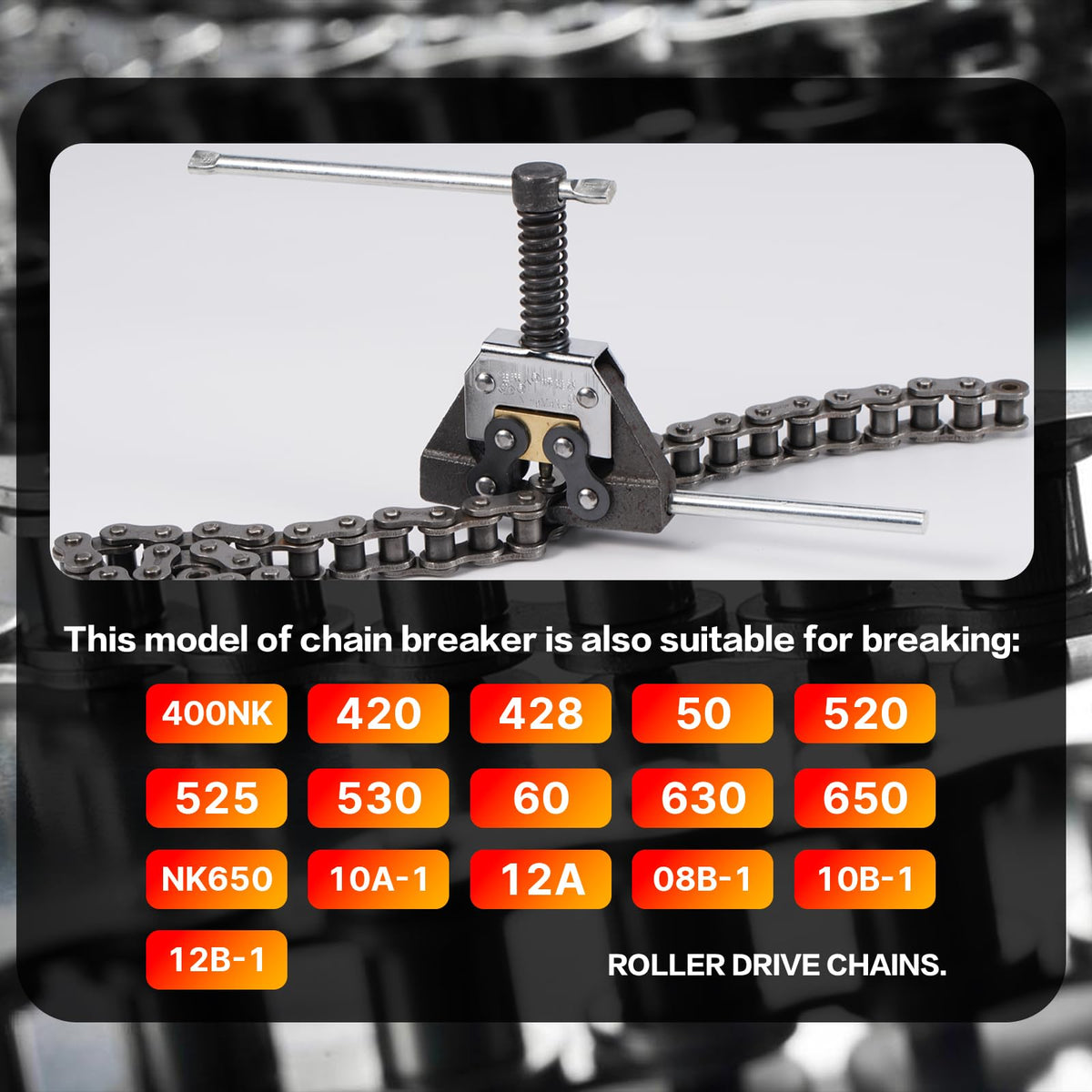 Roller Chain Detacher Tool for 420 428 520 525 530 630 Chain S10577