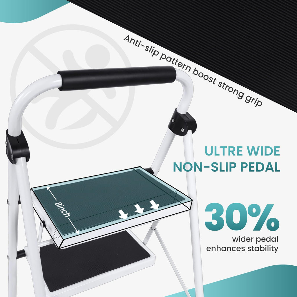 4 Step Foldable Step Stool with Anti-Slip Pedal M2668