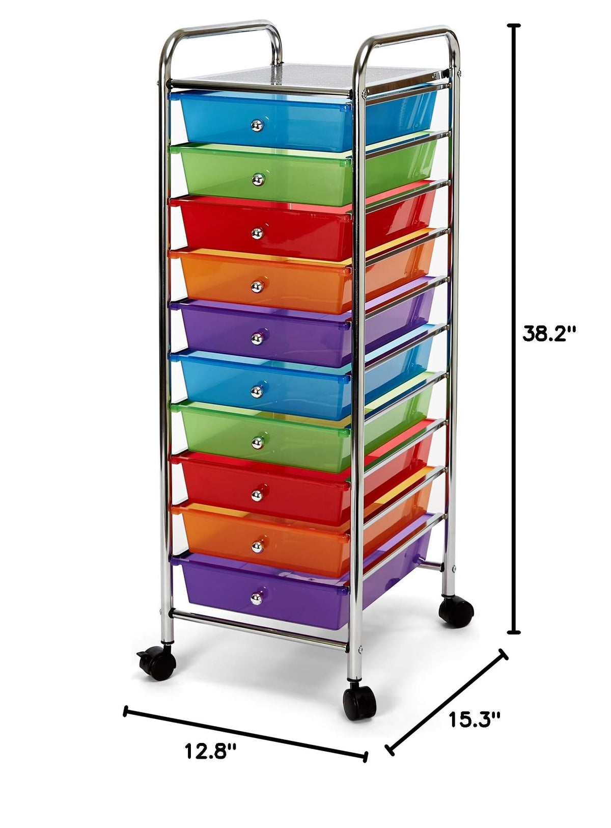 10 Drawer Rolling Storage Cart W6387