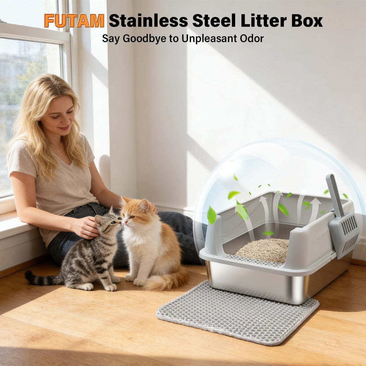 Stainless Steel Cat Litter Box O9860