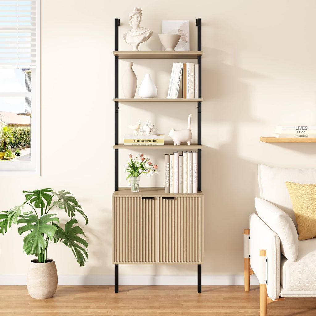 73" Tall Bookshelf with Cabinet C155584