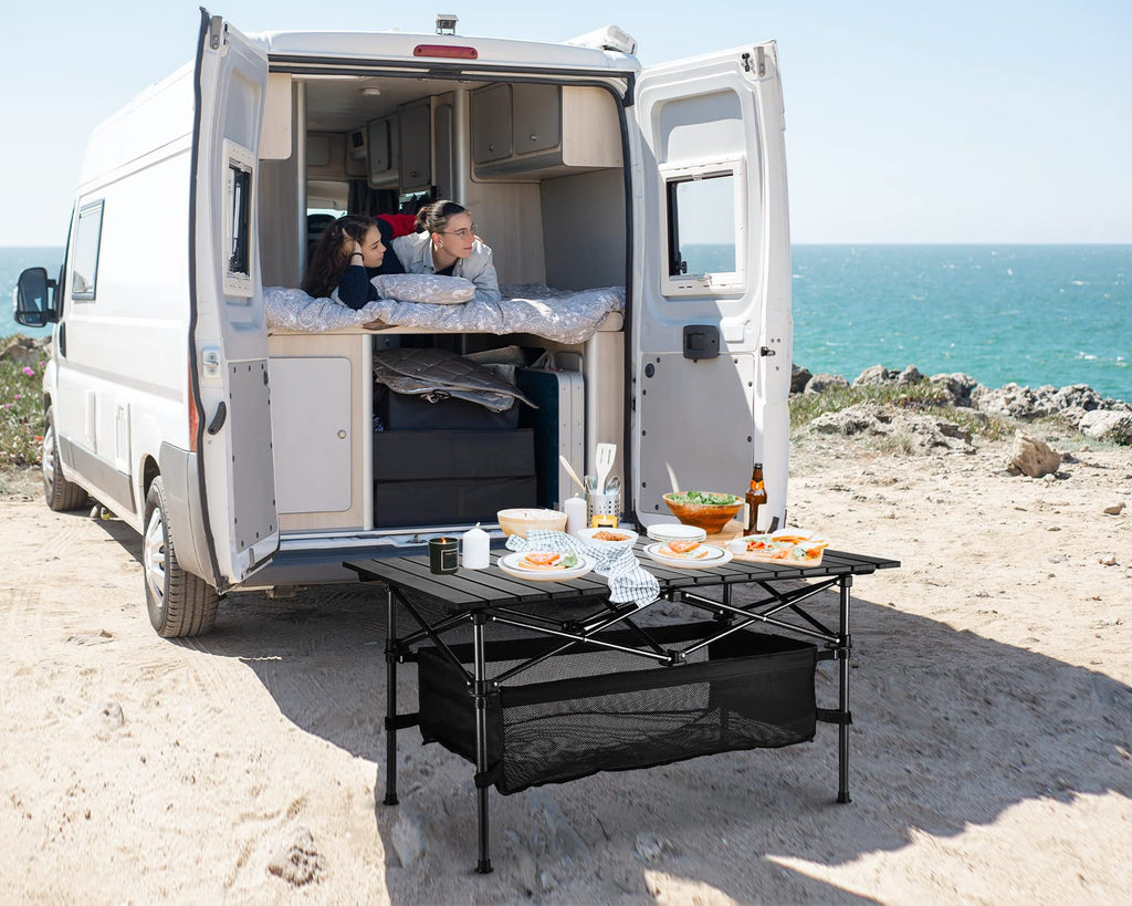 Lightweight Aluminum Folding Camping Table with Carrying Bag Q175