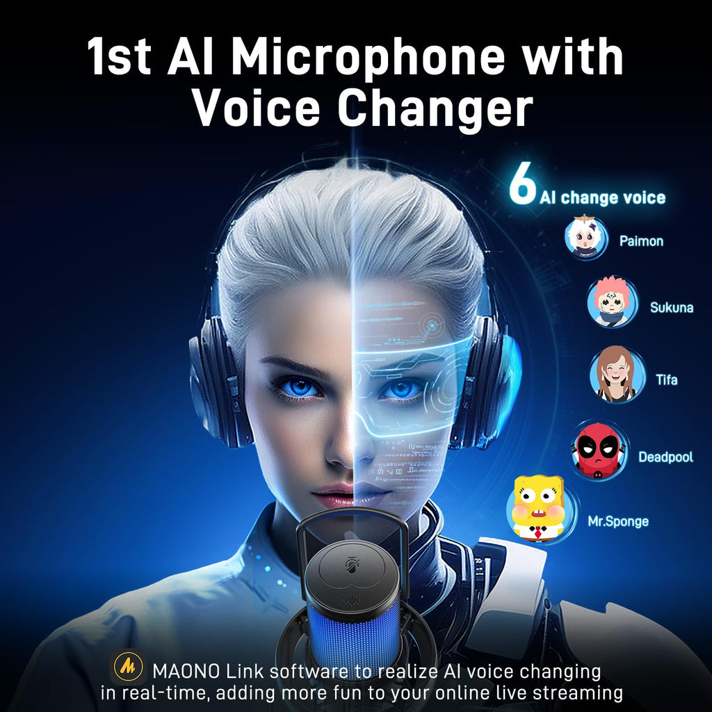 Wireless RGB Condenser Microphone with Boom Arm E6879