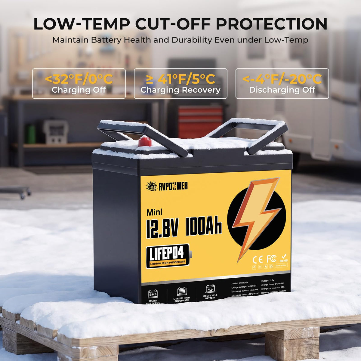 12V 100Ah LiFePO4 Battery Group 24 B479740