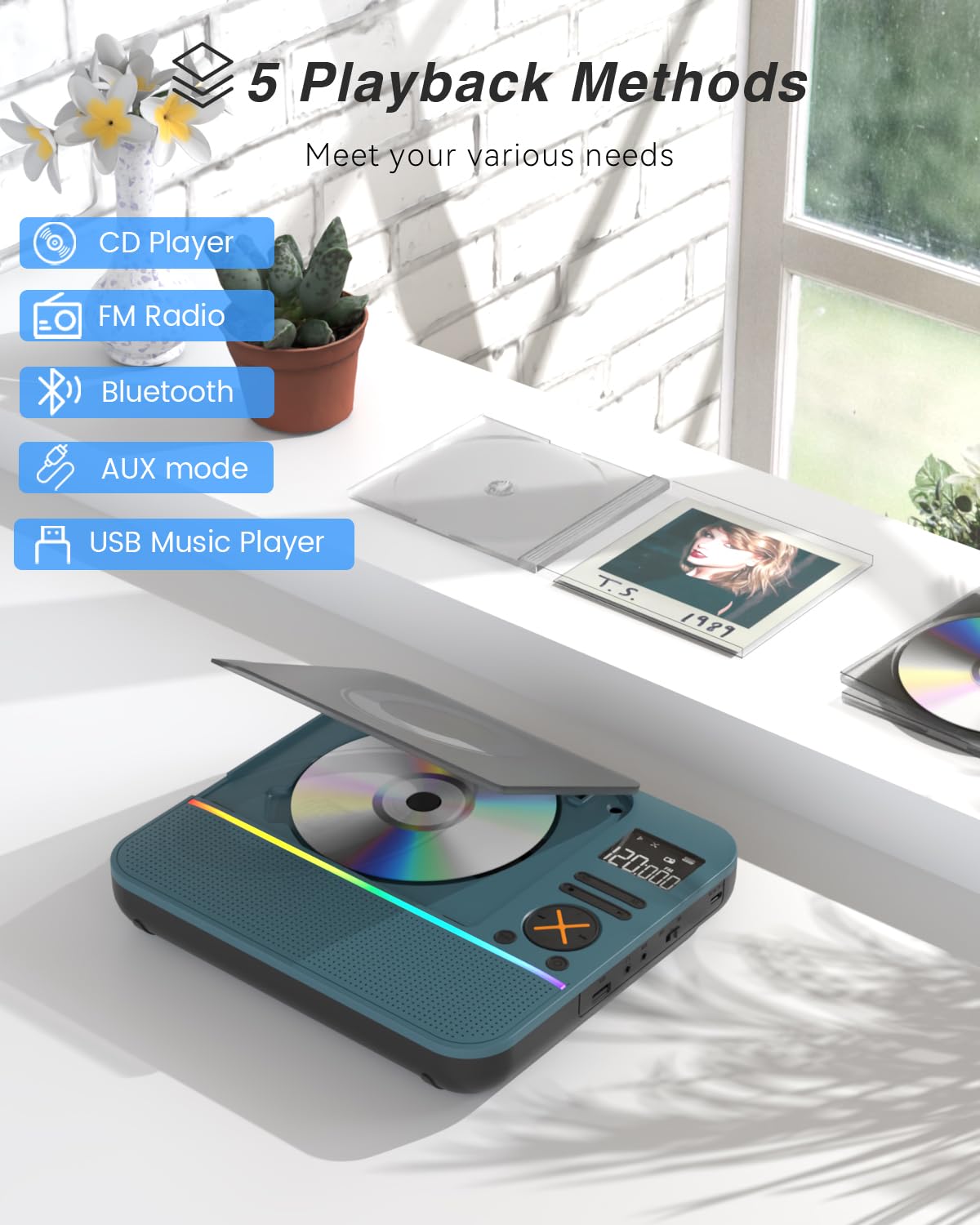 Portable CD Player with Bluetooth N47838