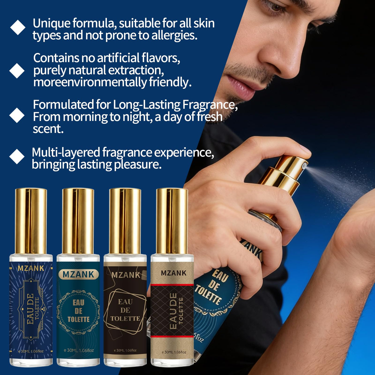 4 Pack 30ml Eau de Toilette Cologne S3430
