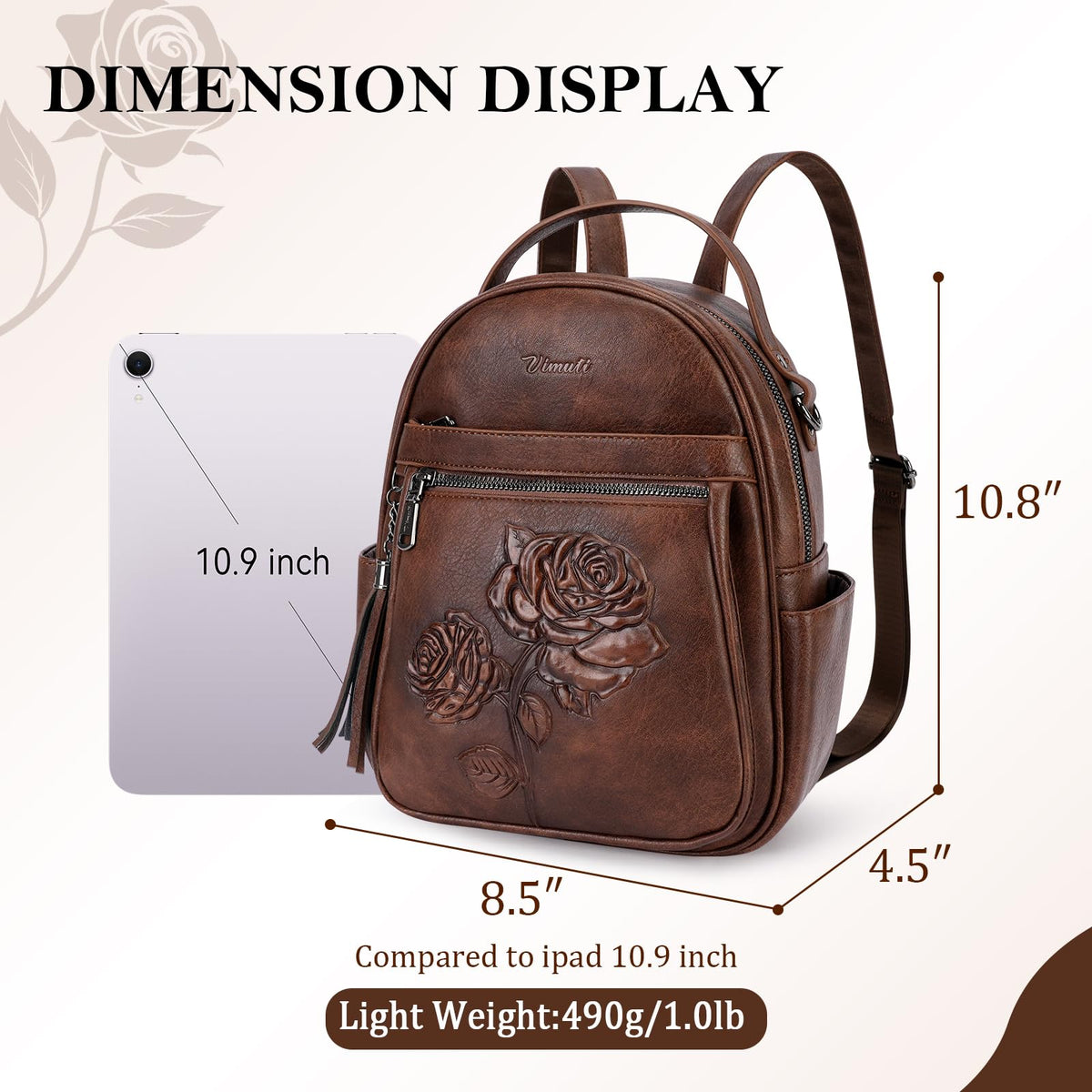 Vegan Leather Mini Backpack Purse G141