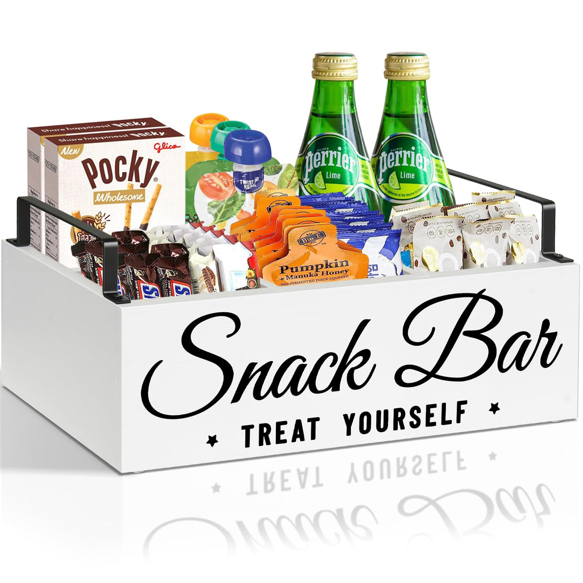 Wood 4 Compartment Snack Organizer X56023