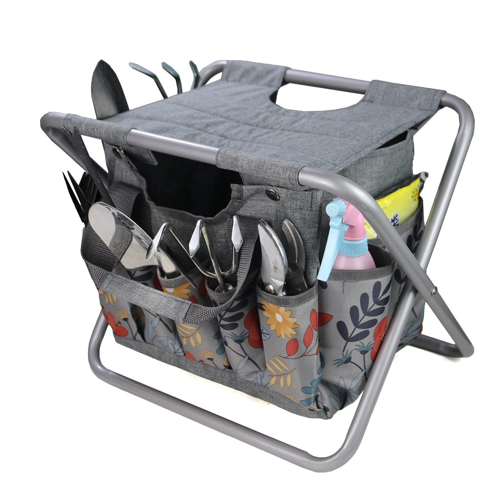 Folding Gardening Stool with Storage Tote Bag Q543664