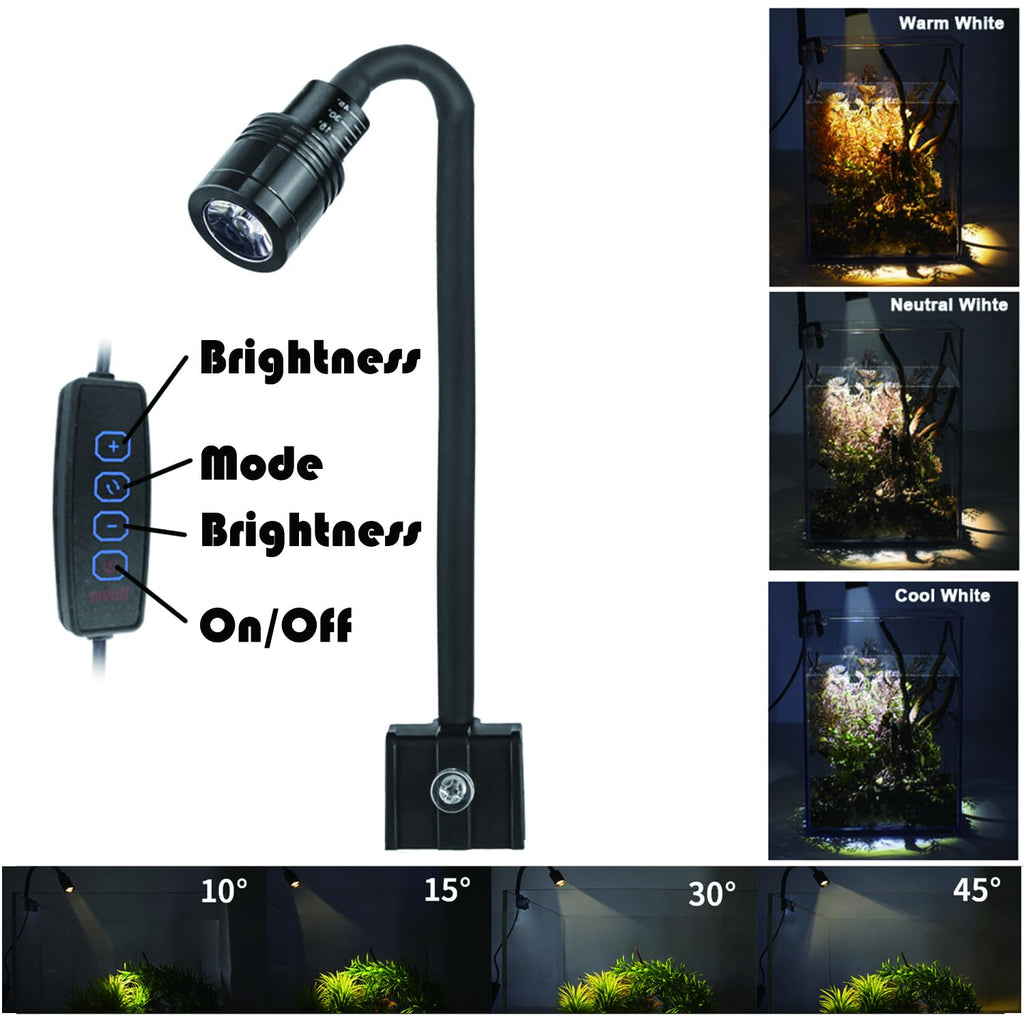 1.5 Gallon Glass Fish Tank Kit with Filter and LED Light E275022