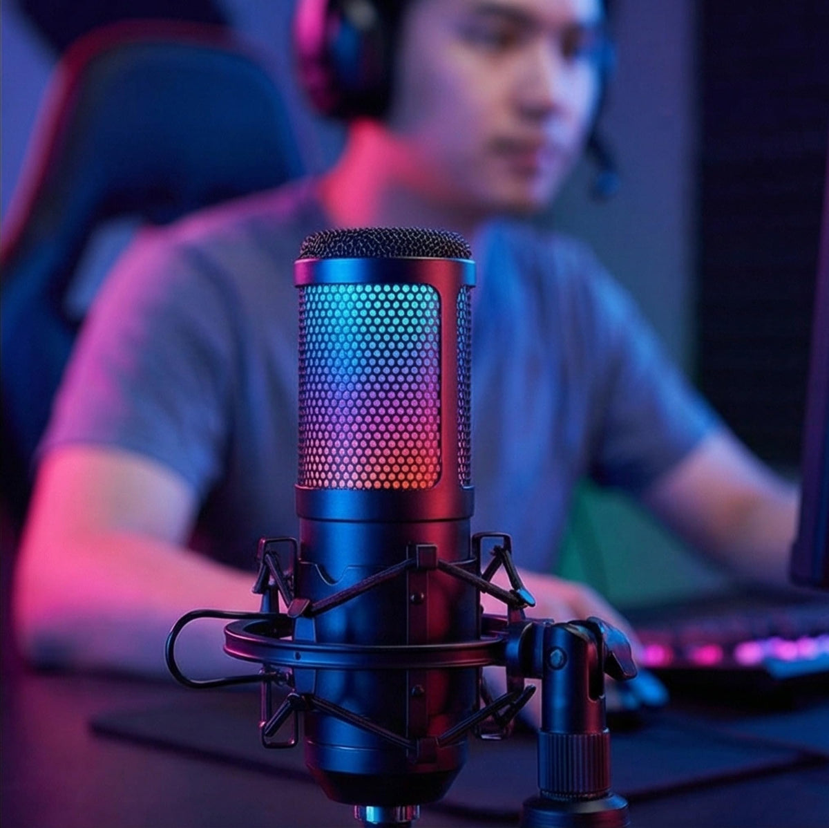 USB Condenser Gaming Mic with Shock Mount U795