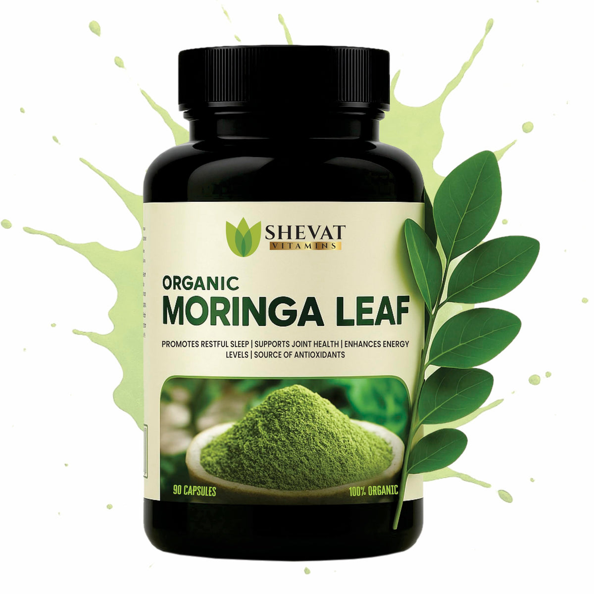 Organic Moringa Leaf Capsules 1000mg 90 Capsules B71317
