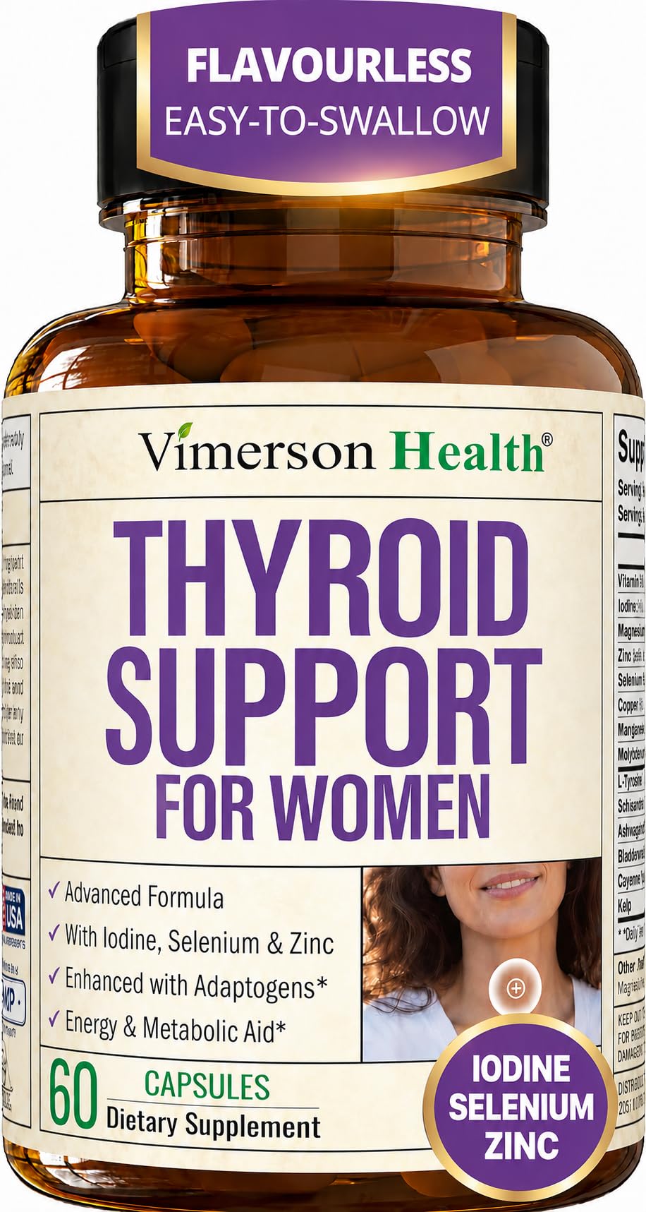 Thyroid Support with Selenium, Iodine & Zinc, 60 Capsules C502