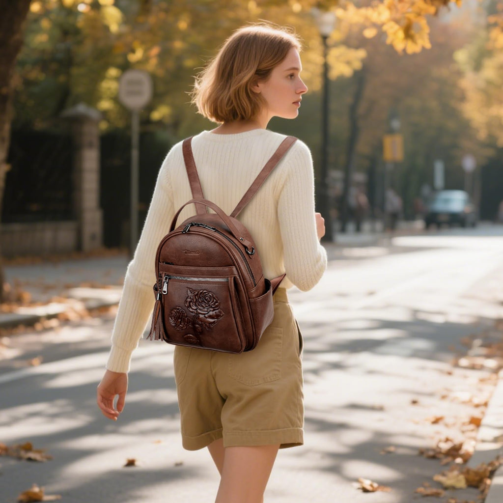 Vegan Leather Mini Backpack Purse G141