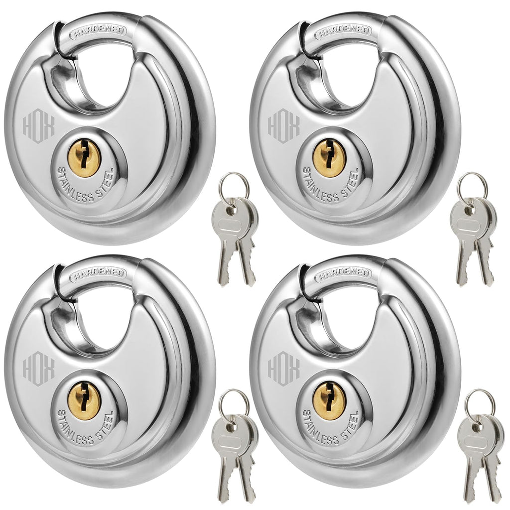 Keyed-Alike Disc Padlock 4-Pack N9663
