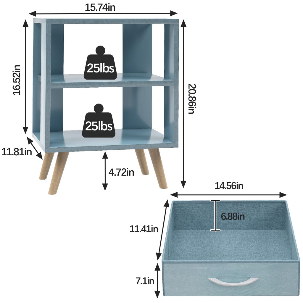 Blue Kids Nightstand with Drawer R22449