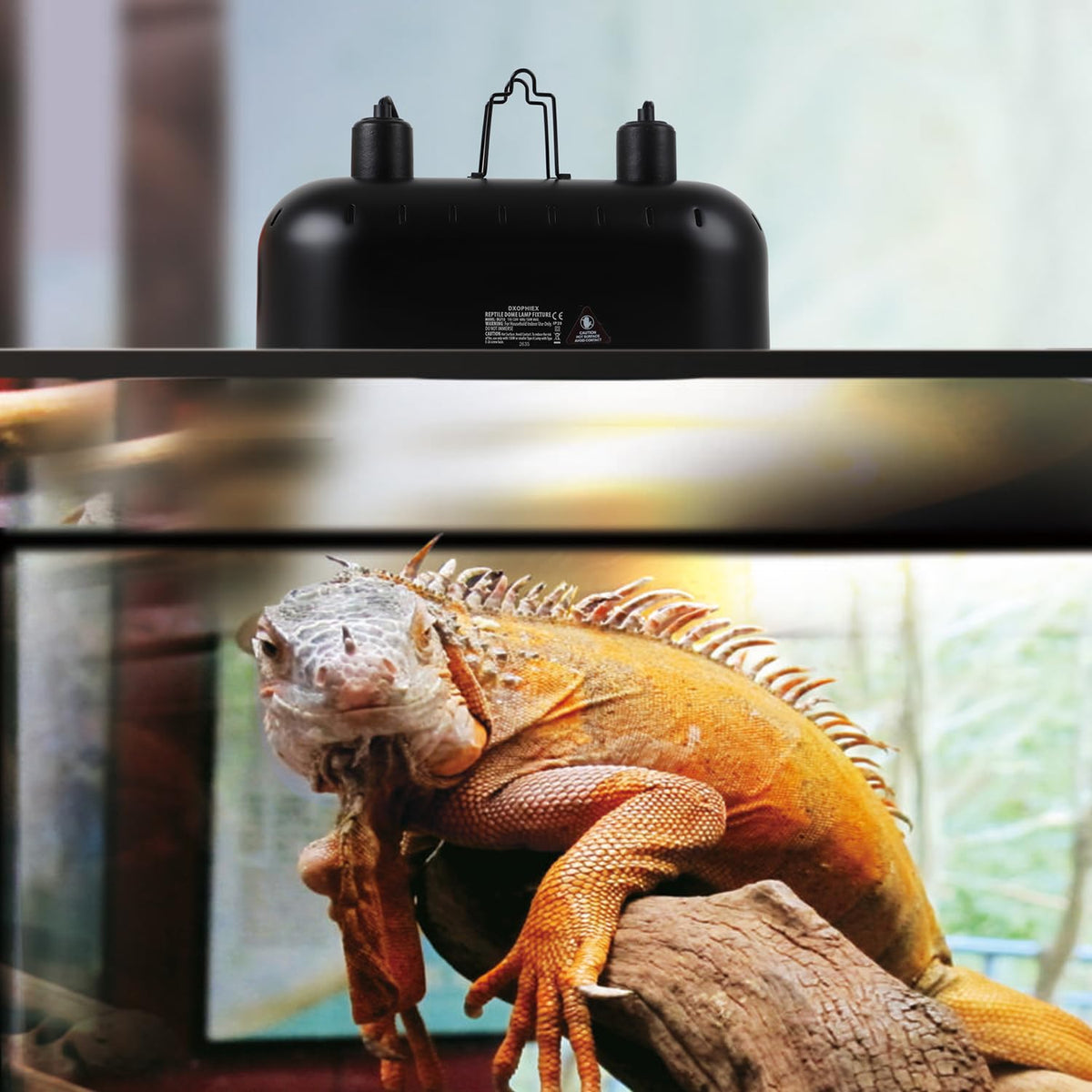 15inch Dual Reptile Light Fixture with Bulb Kit X445
