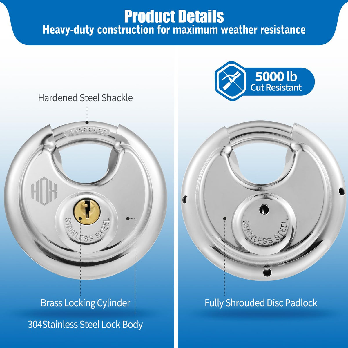 Keyed-Alike Disc Padlock 4-Pack N9663