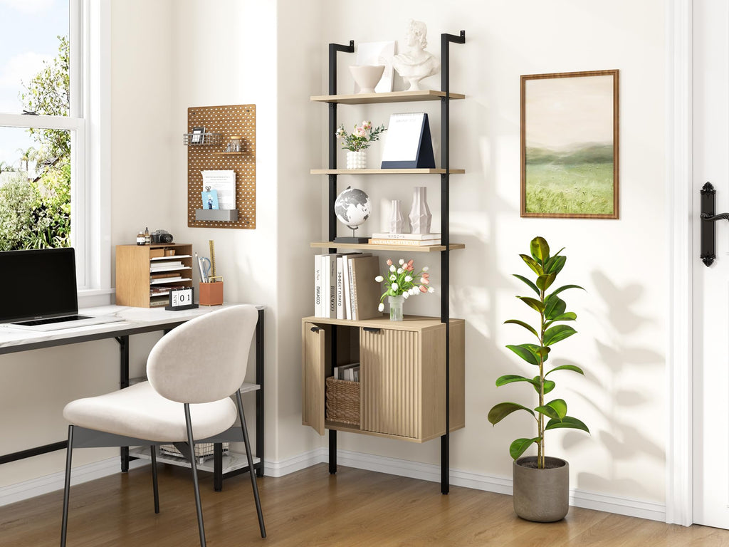 73" Tall Bookshelf with Cabinet C155584