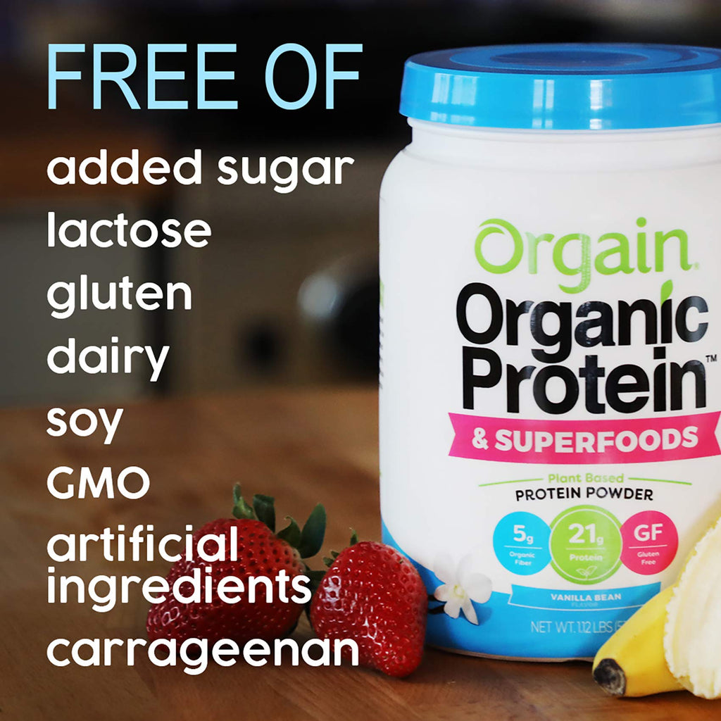 Organic Vegan Protein Powder + Greens, Creamy Chocolate Fudge, Vanilla Bean I6075